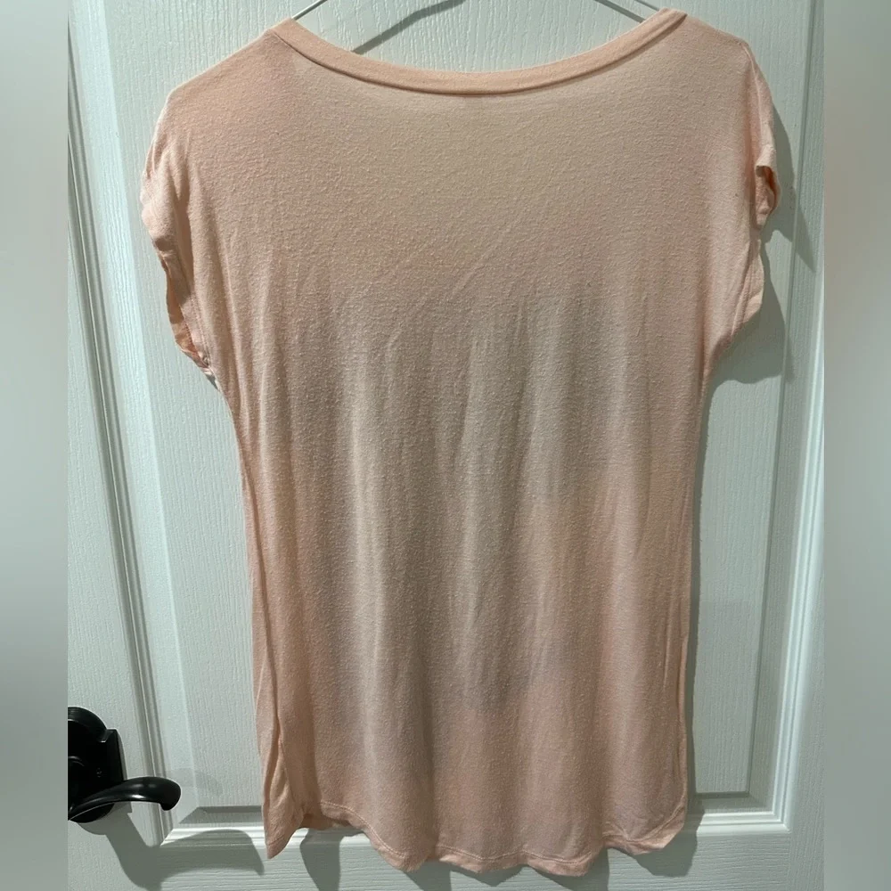 Ocasion Peach Blush Embellished Elephant Print Tee - Picture 6 of 8